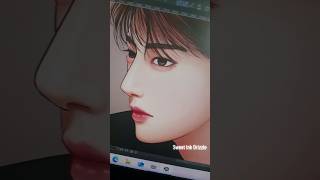 draw with me 💙🎨🖌 #art #artwork #fanart #astro #kpop #speedpaint #chaeunwoo #drawing