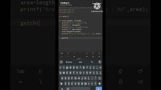 14_Code for calculating area of Rectangle || Turbo C++|| #coding  #turbo #c #tectangle #area