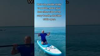 How to stand up on a paddleboard #paddleboard #paddleboarding #learntopaddleboard #howtopaddleboard