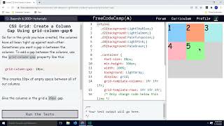 Create a Column Gap Using grid column gap   CSS