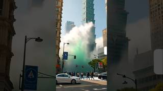 Taipei 101 tsunami coming? 龍樹諒 สึนามิ！海嘯 AI simulation｜This is NOT Real #tsunami