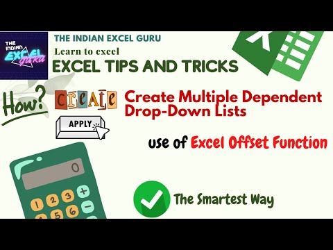 Create Multiple Dependent Drop-Down Lists via Offset @THEINDIANEXCELGURU