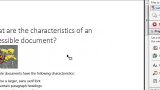 Creating an Accessible PDF in Acrobat