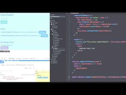 React Js Tutorials -Rendering Completed Gloals | React with Redux | React Js Tutorials for Beginners
