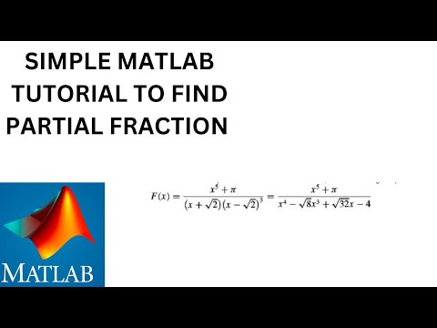 How to find the partial fraction in matlab