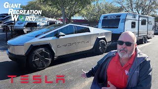 Revolution on Wheels: Tesla Cybertruck RV Tow Test at Giant Recreation World Sets the Road Ablaze