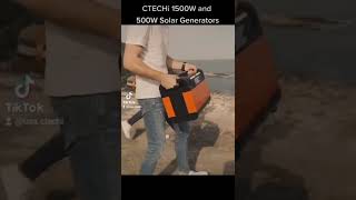 #CTECHi 1500W and 500W #portable #solar #power #generator in #use. #celebrating #outdoor #life #vlog