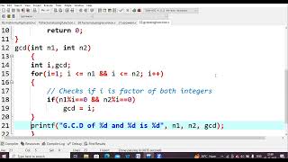 22.C program to find gcd (greatest common divisor)  of two numbers using function | C Language LAB