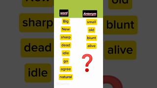 learn antonyms ||opposite words in english #shortvideo #english #learnenglish #learngrammar