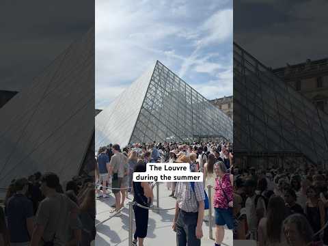 Crowds at the Louvre Museum (REALITY during summer in Paris, France)