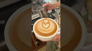 Shortcut making coffee art. #coffeelatteart #coffee #coffeeart #shortvideo #youtubeshorts