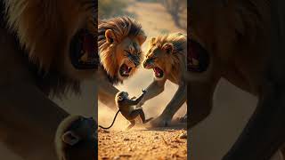 "Epic Showdown: Lion’s Triumph Over the Agile Monkey #LionVsMonkey#wildlifebattle #EpicWildlife