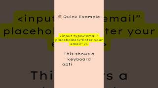 What are HTML Input Types?  #coding #programming #htmlelement #htmllist #code #frontendcourse