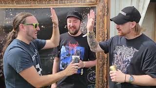 Two of Outergods chat with Xander for TotalRock at Bloodstock 2023