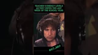 Energy levels of a teacher at this point of the school year