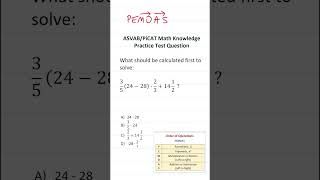 ASVAB/PiCAT Math Knowledge Practice Test Question: Order of Operations (PEMDAS) #acetheasvab