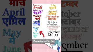 Pronunciation Of Months #studysirji #education #knowledge #ytshorts #shorts #monthname