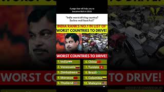 "India worst driving country? Sochne wali baat hai!"