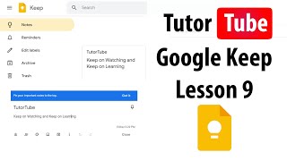 Google Keep Tutorial - Lesson 9 - Adding Drawings