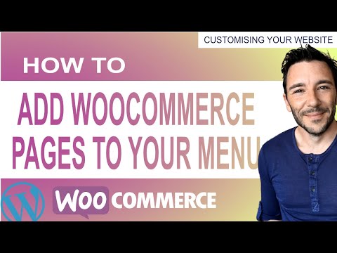 How to add a woocommerce page to your menu