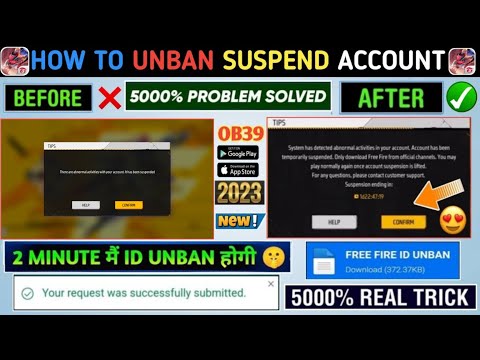 😍FREE FIRE ID UNBAN KAISE KARE ? | FREE FIRE ID SUSPENDED PROBLEM SOLUTION | RECOVER SUSPEND ACCOUNT