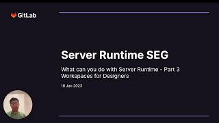 What can you do with Server Runtime Part 3 - Workspaces for Designers