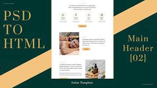 Salon Website | PSD To HTML Convert Template Design Using Photoshop | Header And Banner