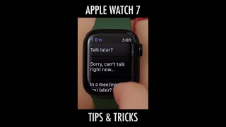 Apple Watch 7 - Dictating Text Messages by Voice and Quick Response using Suggestions #shorts