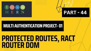 Protected Routes, React Router Dom | MERN -Multi Authentication project -01| Part - 44