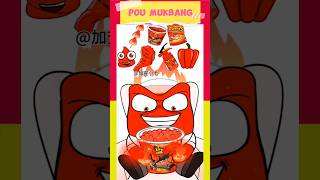 Pou Mukbang Korean Spicy Noodles #asmr #kirby #poustory #emotional #animation #pou #funny #games