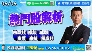 2025/06/06  南亞科、富喬、緯創、高技、威剛、精成科…熱門股解析  王榮旭分析師