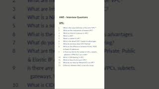 Aws Interview questions on VPC #aws #cloudcomputing #devopswithaws #devops
