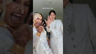 love won, we did it, jaan! #bengaliwedding #koreanwedding #nikkah #newlyweds #interracialcouple