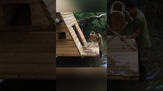 Build an Amazing Shelter Cabin on the Water, Survival Camping,Tree House #bushcraft #building #build