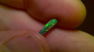 0.40cts Lightning ridge top gem black opal, stunning 3D Confetti pattern