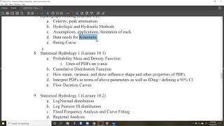 CVEN 4333 - Engineering Hydrology - Final Exam Review