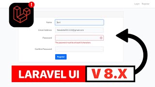 Authentication Laravel 8.x - Login - Connexion et Inscription avec Laravel UI
