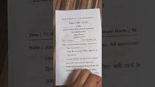 LL.B fourth semester exam paper (Labour Law II) #law student😎 #viralshort
