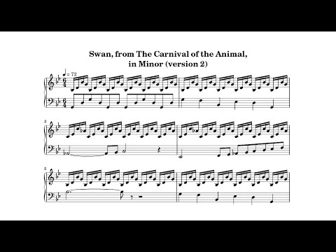 短調で動物の謝肉祭の「白鳥」(その2)(Swan, from The Carnival of the Animal, in Minor (ver.2))