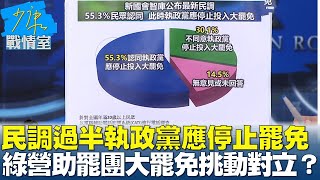 民調過半認為執政黨應停止大罷免 綠營助罷團大罷免挑動對立？#少康戰情室 20250513-6｜ #何孟樺 #林珍羽 #黃暐瀚 #凌濤 #柳采葳 #張斯綱