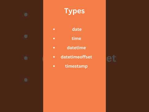 Fast Learn SQL Date & Time Data Type