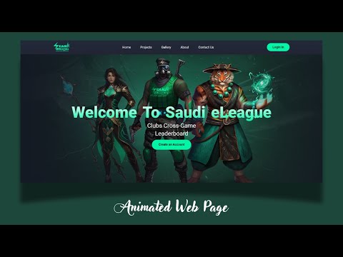 Build Animated Landing Page Design Using HTML CSS and JavaScript