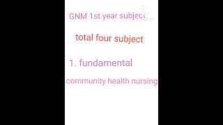 GNM 1st year subject #gnm #nursingstudent