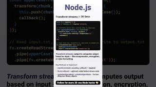 transform streams in nodejs