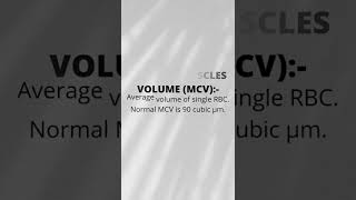 #MCV #mean #corpuscles #volume  #bloodtest #medical #term #shorts