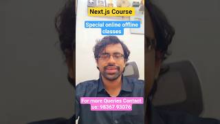 special online offline classes for Next.js Course