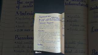 10th class Chemistry practical notebook experiment 10.5