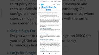 #Salesforce #SSO #intro #identityandaccessmanagement #certification #thingstoknow #shorts #reels