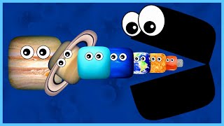 SQUARE Planets Sizes for BABY | Planet comparison Game | Solar System Comparison | 8 Planets sizes