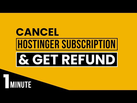 How To Cancel Hostinger Subscription And Get Refund 2025 | Hostinger Refund Process 2025